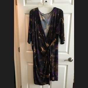 Avenue - Faux Wrap Dress